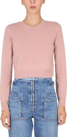 Stella McCartney Pink Knitted Crew Neck Sweater