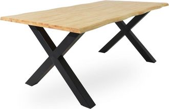 Home Heavenly Home Heavenly - Mesa de Comedor, salón, Industrial Ciudadela, Mesa de diseño Moderno y Robusto, Tablero en Listones de Madera Medida : 180 x 100 cm