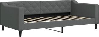 vidaXL Sof&aacute; Cama Sin Colch&oacute;n Tela Gris Oscuro 90x190 Cm Vidaxl