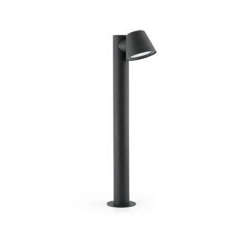 Netlighting Gina 1 Light Outdoor Bollard Light Dark Grey IP44 GU10