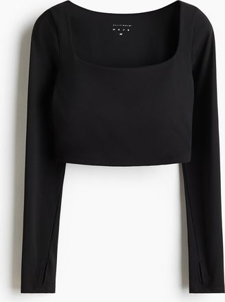 H&M SculptMove Sportshirt - Schwarz