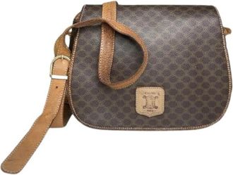 Celine Pre-owned Vintage Leren Crossbodytas - Dames - Vintage Schoudertas - Bruin - ONE Size - Leer - Vintage