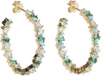 Native Gem Vienna Opal Hoops in Turquoise/aqua at Nordstrom