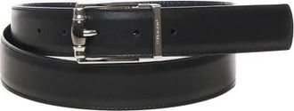 Ferragamo Omkeerbare Tweekleurige Kalfsleren Riem - Heren - Riemen - Zwart - 95 CM - Leer - Accessoires