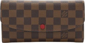 Louis Vuitton Brown Damier Ebene Emilie Wallet (Authentic Pre-Loved)
