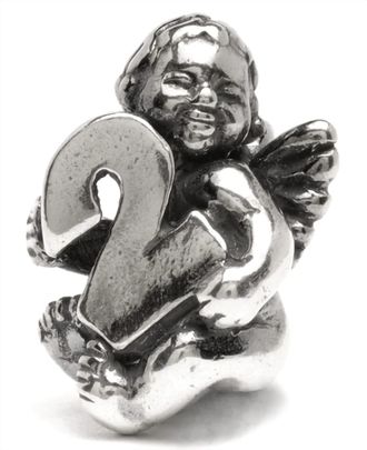 Trollbeads Womens Cherub Two Bead Charm In Silver