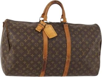 Louis Vuitton Pre-owned Weekend Bags, female, Brown, Size: ONE SIZE Pre-owned Keepall 55 Boston Bag