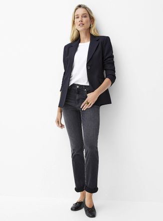 Mavi Womens Dark grey Kathleen jean Fit: slim Boyfriend, mid rise