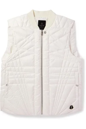 Rick Owens + Moncler Logo-Appliqu&eacute;d Quilted Padded Shell Down Gilet