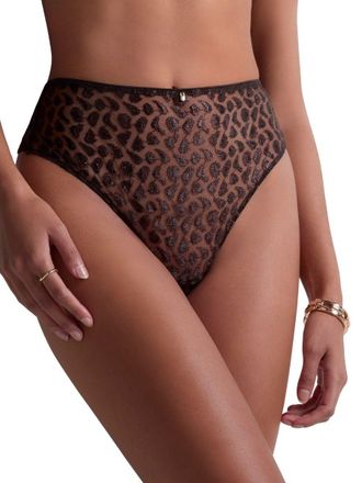 Aubade Womens Crazy In Love High Waist Brief - Brown Polyamide - Size X-Large