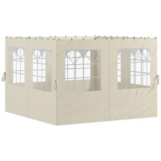 OUTSUNNY Laterales para carpa 302x205 cm crema