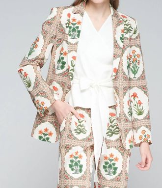 Vilagallo Hannah Jacket In Flor Seersucker