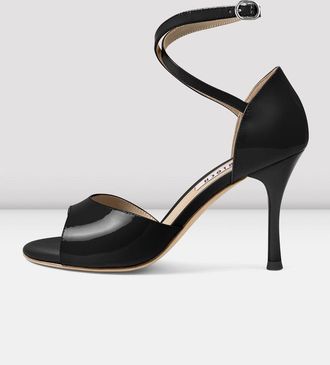 Bloch BLOCH Ladies Malena Patent Argentine Tango Shoes, Black Patent Leather