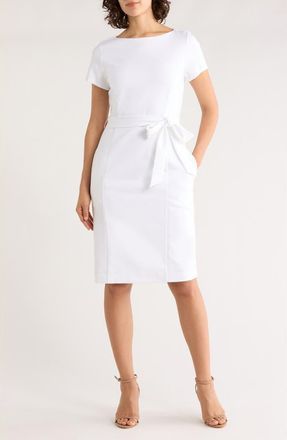 Brooks Brothers Belted Dress in White at Nordstrom Rack, Size 10