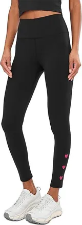 Spiritual Gangster 3 of Hearts Lotus 7/8 Leggings Womens Clothing Black : XS 26.5, Elastane/Nylon