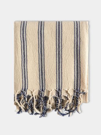 Mizar & Alcor Sapphire Handwoven Linen and Cotton Towels (Set of 2)