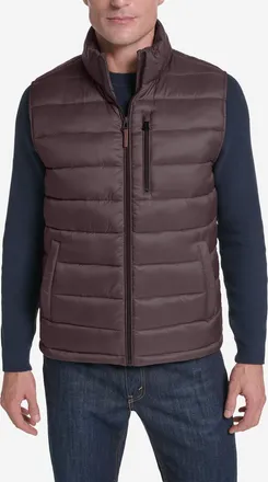 Cole Haan Mens Nylon Puffer Vest - Brown Size Medium