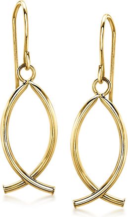 Ross-Simons 10kt Yellow Gold Fish Drop Earrings