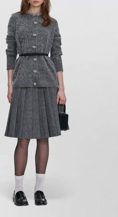 Self Portrait crystal trim knit cardigan
