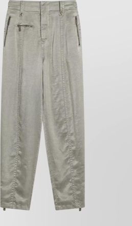 Burberry trousers embroidered emblem lyocell