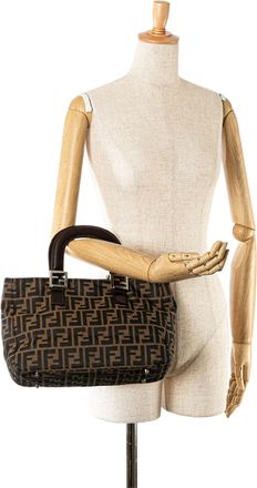 Fendi Pre-owned Womens Zucca Print Tote Bag - Brown Textile - One Size