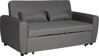 Happy Garden Sofá cama de 3 plazas en tejido gris