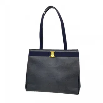Ferragamo Black Leather Tote Bag (Pre-Owned)