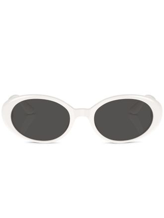 Dolce & Gabbana Eyewear Occhiali da sole tondi - Bianco