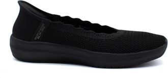 Skechers Womens Skechers Cleo Swift 158846-BBK Black Slip-On Comfort Shoes ZAP1769