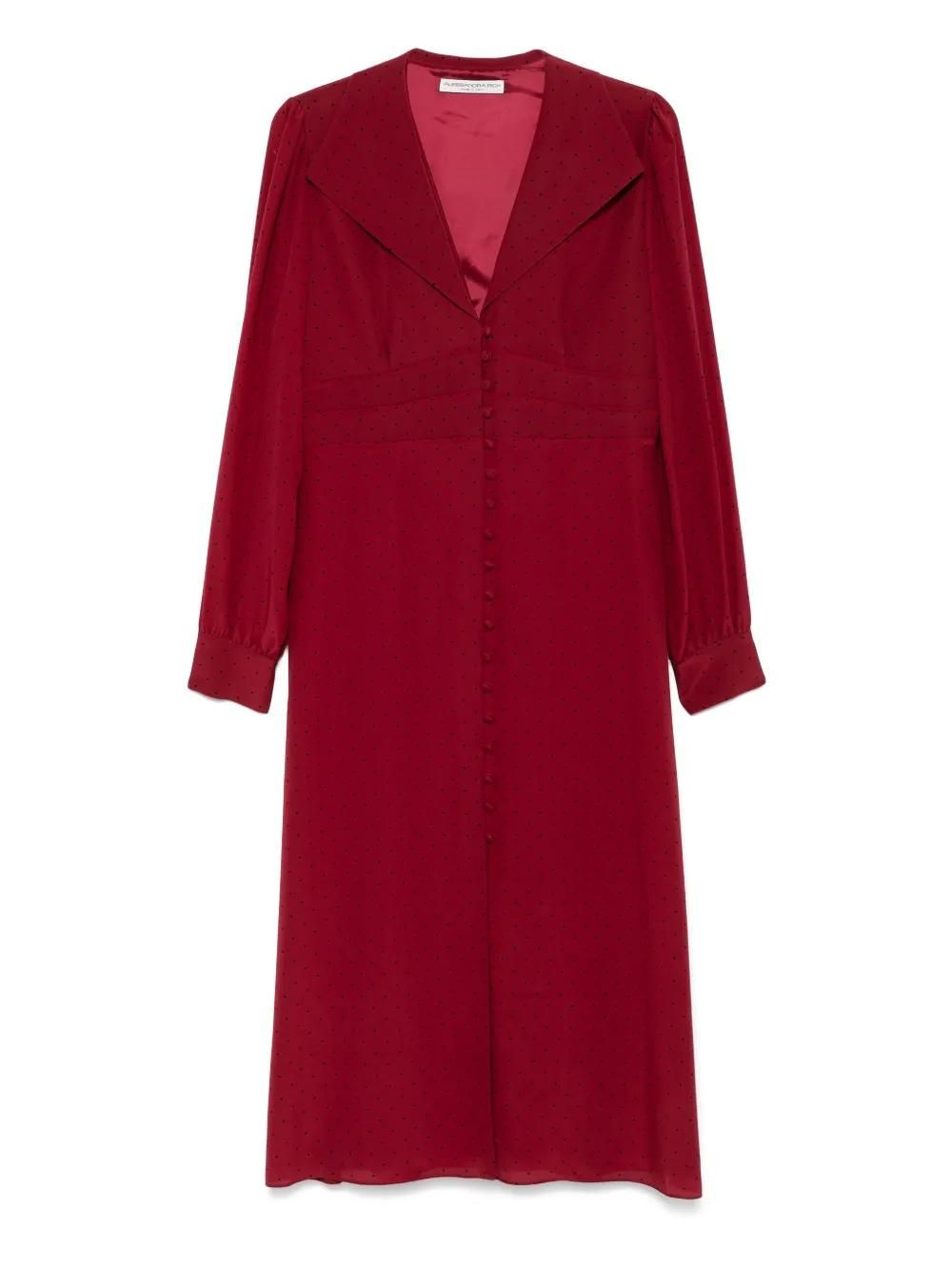 Alessandra Rich Sequin Tweed Midi Dress With Buttons from
