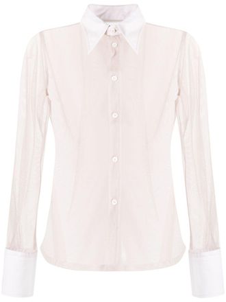 Maison Margiela Camicia semi trasparente - Toni neutri