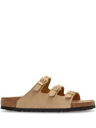 Birkenstock Florida Sandcastle, Nubuck Leather Shoes