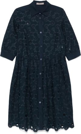 D.exterior Abito midi con ricamo - Blu