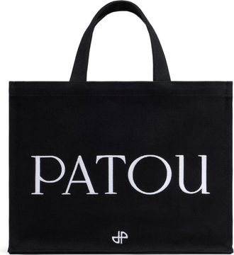 Patou Shopper met logoprint - Zwart