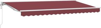 vidaXL Toldo Retr&aacute;ctil Manual Burdeos 350x200 Cm Tela Vidaxl