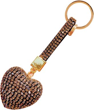 Generic Sparkly Heart Keychain Cute Key Chain | Stylish Sparkling Key Ring Pendant Bag Keychain Charm for Girls