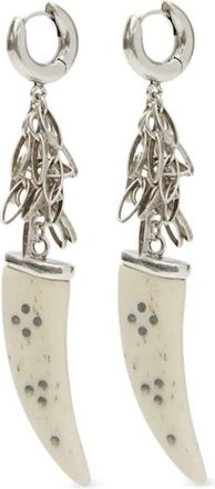 Isabel Marant Ellen Horn Pendant Hoop Earrings Accessories
