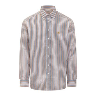 Etro Gestreept overhemd - Heren - Casual Overhemden - Veelkleurig - M - Katoen - Overhemden