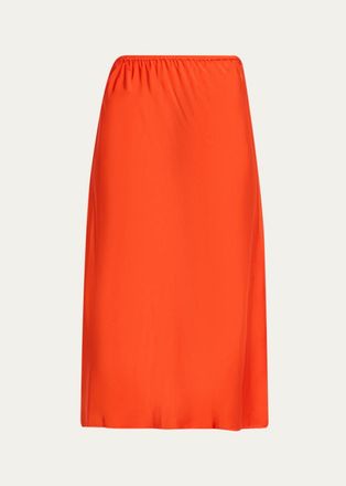 Vince Pull-On Satin Slip Skirt