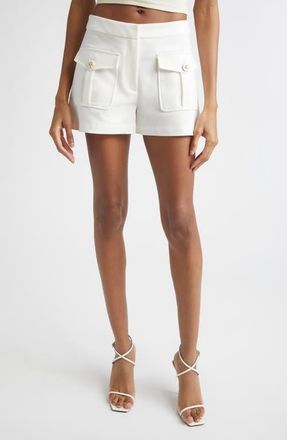 Ramy Brook Ava Cotton Blend Shorts in Ivory at Nordstrom, Size 10