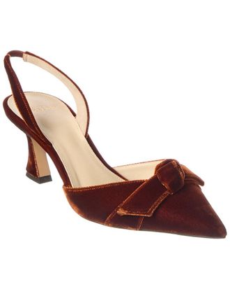 Alexandre Birman Clarita Bell Leather & Velvet Slingback