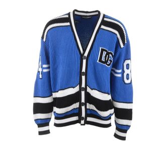 Dolce & Gabbana Cardigans, male, Blue, L, Buttons Cardigan