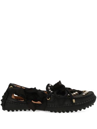 13 09 SR Mocassini con strass - Nero