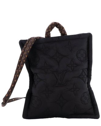 Louis Vuitton Black Monogram Quilted Econyl Nylon Pillow Backpack