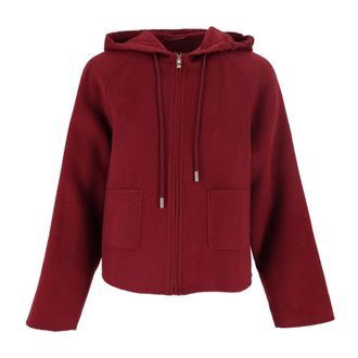 Max Mara Giaccone Radente - Sweatshirts & Hoodies - Mujer - Rojo - XS