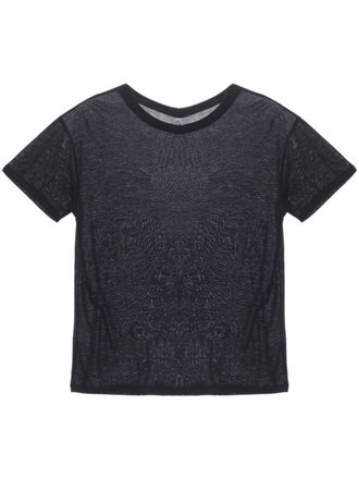 BASERANGE Loose short-sleeve T-shirt - women - Lyocell - S - Black