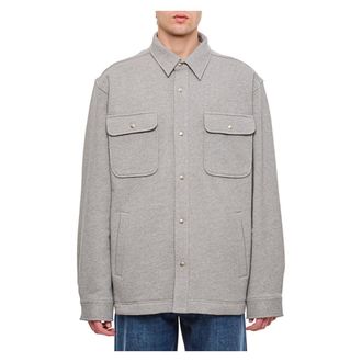 Givenchy Light Jackets, male, Gray, S, Patch Pocket Shirt