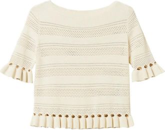 Twin-Set Top met ruches - Beige