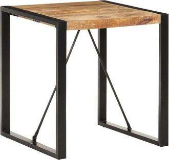 vidaXL Dining Table 70x70x75 cm Solid Rough Mango Wood Vidaxl