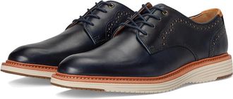 Johnston & Murphy Upton 175th Plain Toe Mens Slip on Shoes Navy Oiled American Full Grain : 11.5 M (D), Leather